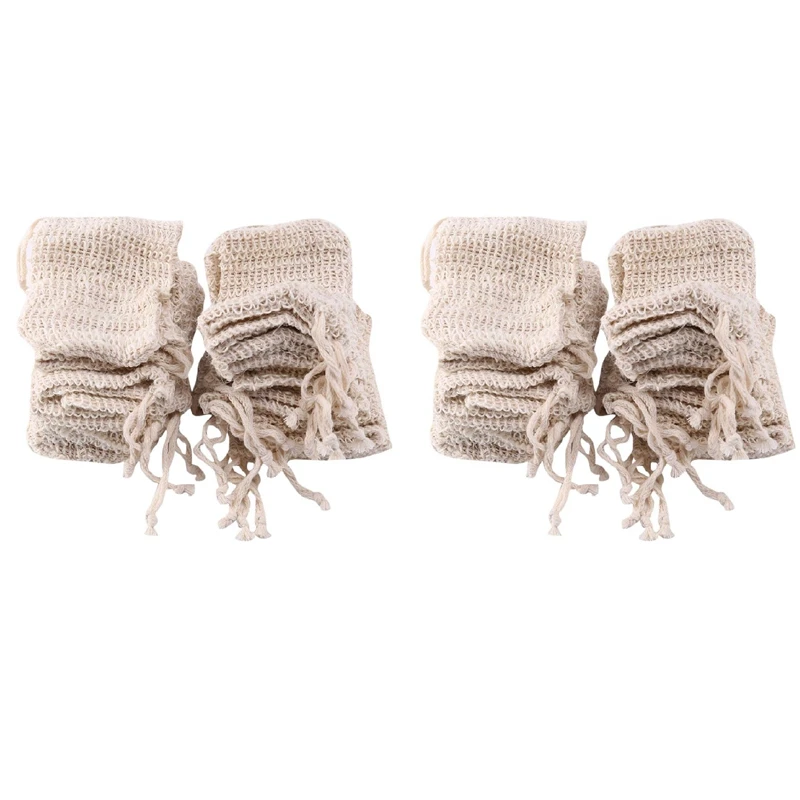 60 Pack Natural Sisal Soap Bag Exfoliating Soap Saver Pouch Holder 
60 Pack Natural Sisal Soap Bag Exfoliating Soap Saver Pouch Holder