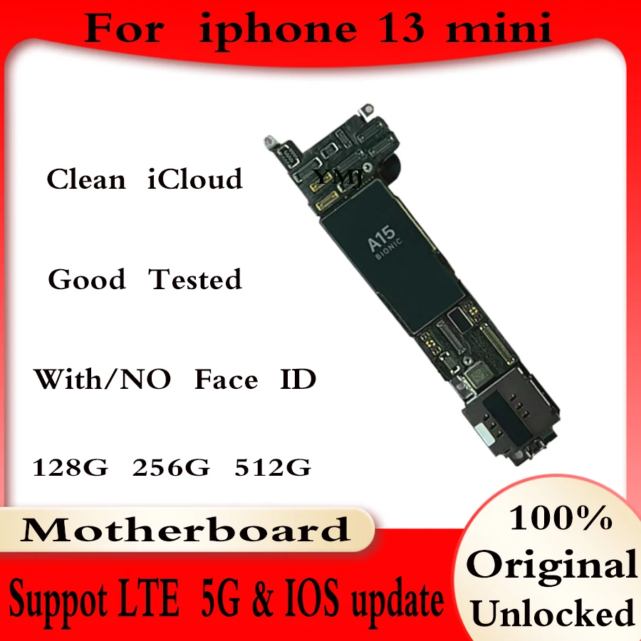 Clean ICloud Motherboard Original Unlock For iPhone 13 MINI High Quality Mainboard With/No Face ID Logic Board 100% Test Work
Clean ICloud Motherboard Original Unlock For iPhone 13 MINI High Quality Mainboard With/No Face ID Logic Board 100% Test Work
