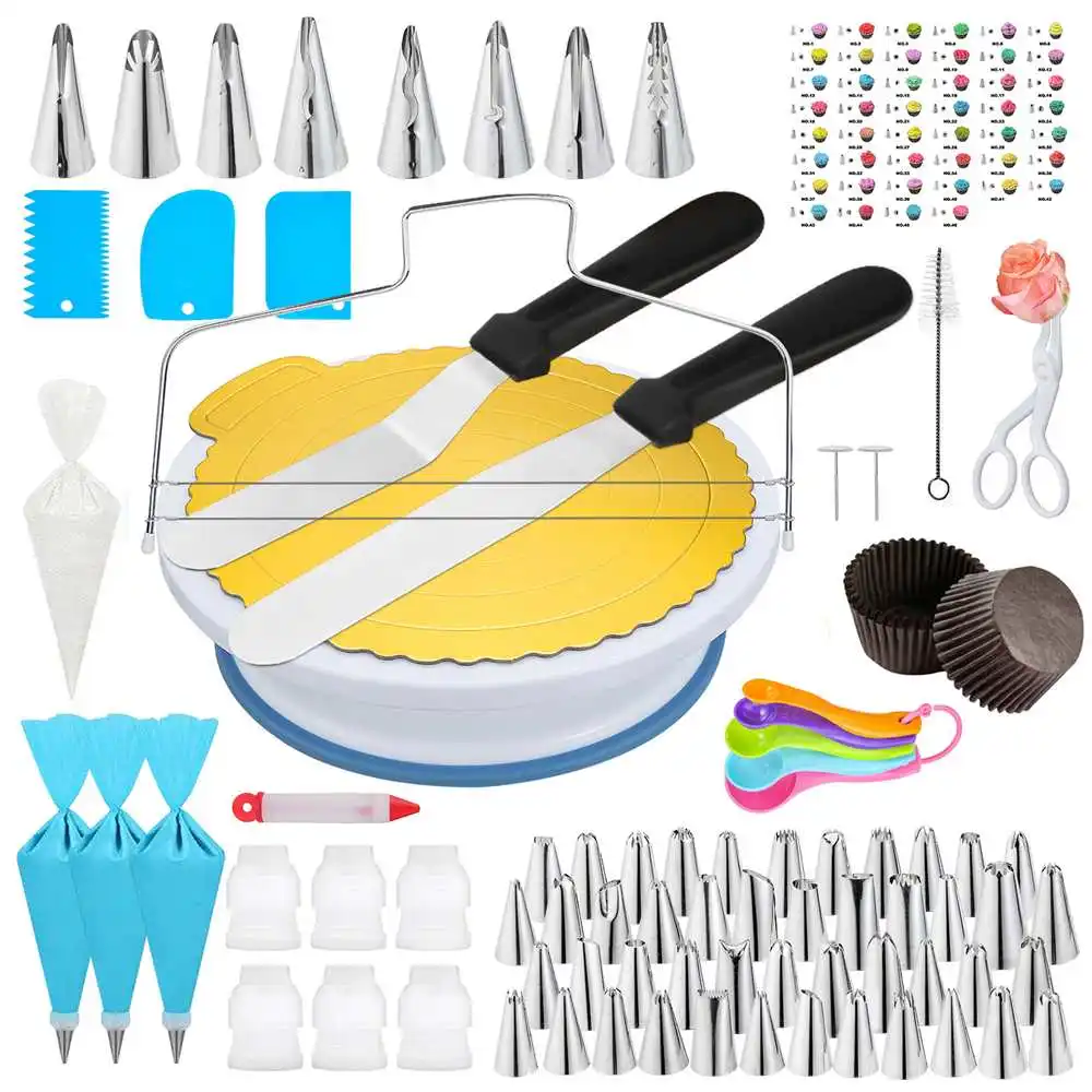 221PCS Cake Decorating Tools Spatula Kit Bakeware Pastry Tools Cake Design Accessories Fondant Piping Bag Nozzles Set
221PCS Cake Decorating Tools Spatula Kit Bakeware Pastry Tools Cake Design Accessories Fondant Piping Bag Nozzles Set