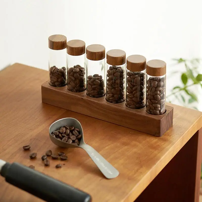 Coffee Beans Storage Container Display Rack Walnut Coffee Tea Tube Bottle Glass Espresso Coffee Accessories Tools Coffeware Sets
Coffee Beans Storage Container Display Rack Walnut Coffee Tea Tube Bottle Glass Espresso Coffee Accessories Tools Coffeware Sets