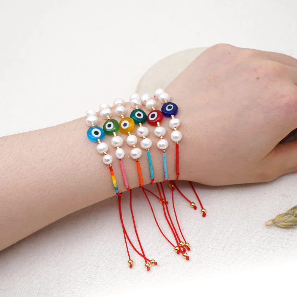 Boho Evil Eye Beaded Bracelets Lucky Red Rope Charm Bracelet Natural Pearl Fashion Friendship Jewelry for Women Girl Gift
Boho Evil Eye Beaded Bracelets Lucky Red Rope Charm Bracelet Natural Pearl Fashion Friendship Jewelry for Women Girl Gift