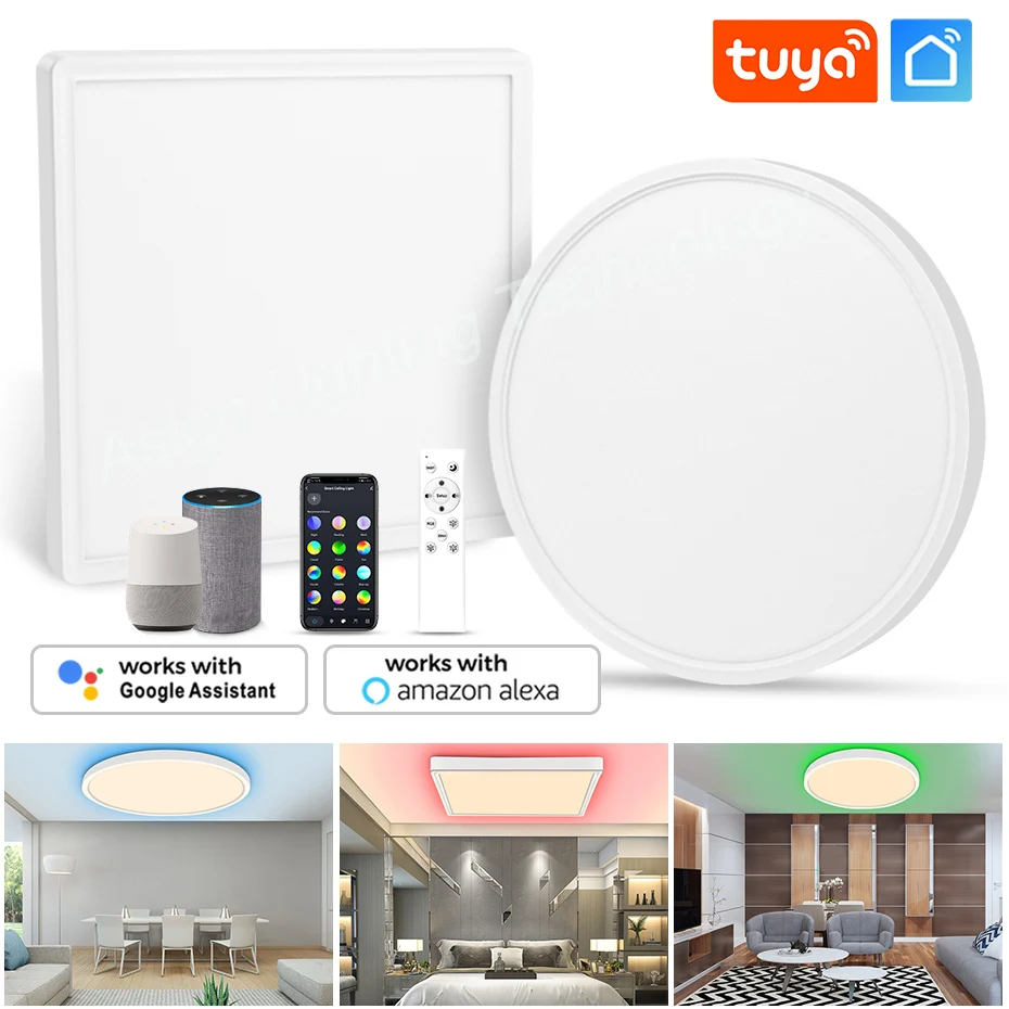40W Tuya WiFi Surface Mounted Led Panel Light Dimmable RGB+White Smart Ceiling Lamp Spot Led Lights For Room Alexa Voice Control
40W Tuya WiFi Surface Mounted Led Panel Light Dimmable RGB+White Smart Ceiling Lamp Spot Led Lights For Room Alexa Voice Control