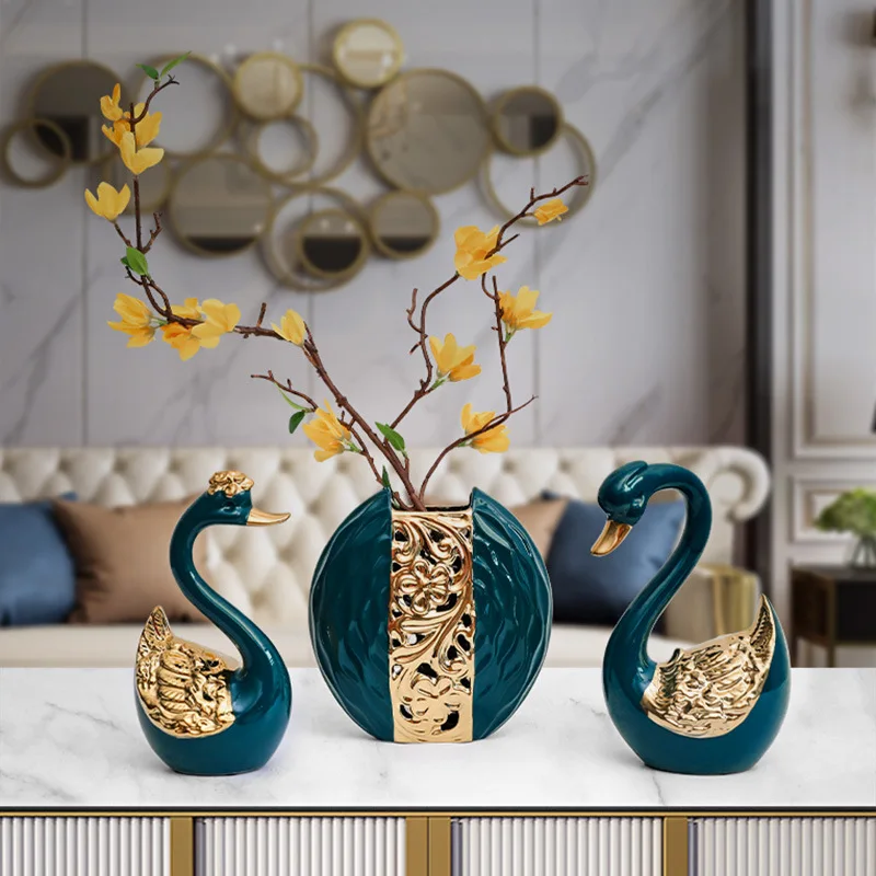 Creative Nordic Wine Cabinet Decorations Jinyu Swan Decoration High-Grade Ceramics Entrance Cabinet Home Modern Light Luxury Fur 
Creative Nordic Wine Cabinet Decorations Jinyu Swan Decoration High-Grade Ceramics Entrance Cabinet Home Modern Light Luxury Fur
