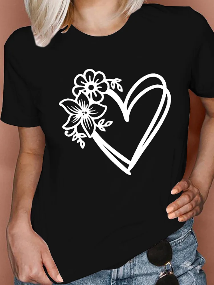 2022 New Womens T-Shirts Flowers Love Short Sleeves Black T shirt for Female Cartoon 90s Clothing T-shirt Tops Ladies Tshirt
2022 New Womens T-Shirts Flowers Love Short Sleeves Black T shirt for Female Cartoon 90s Clothing T-shirt Tops Ladies Tshirt