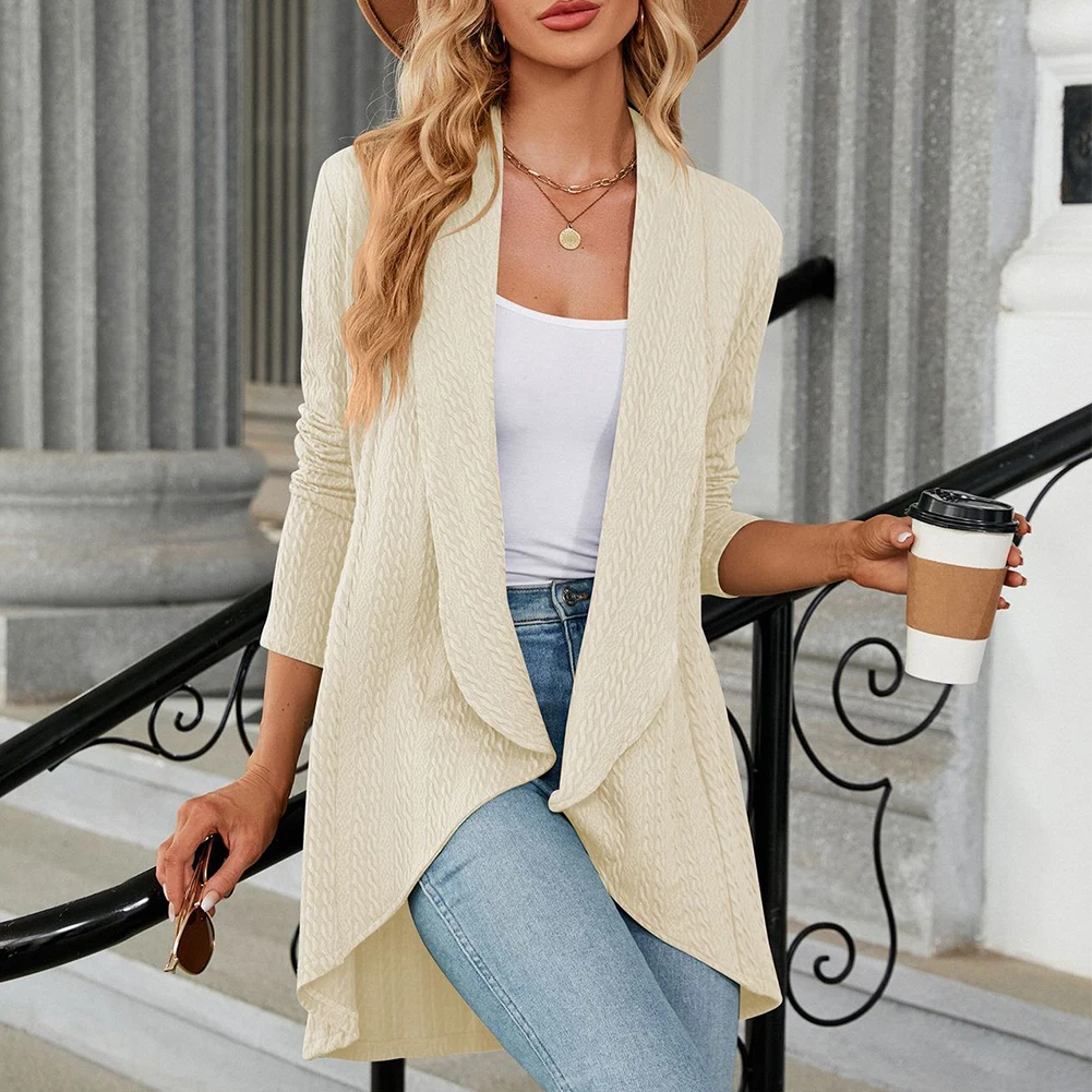 New Womens Long Sleeve Knitted Waterfall Cardigan Tops Open Front Coat Plus Size Elegant Solid Color Loose Cardigan Lapel Top
New Womens Long Sleeve Knitted Waterfall Cardigan Tops Open Front Coat Plus Size Elegant Solid Color Loose Cardigan Lapel Top