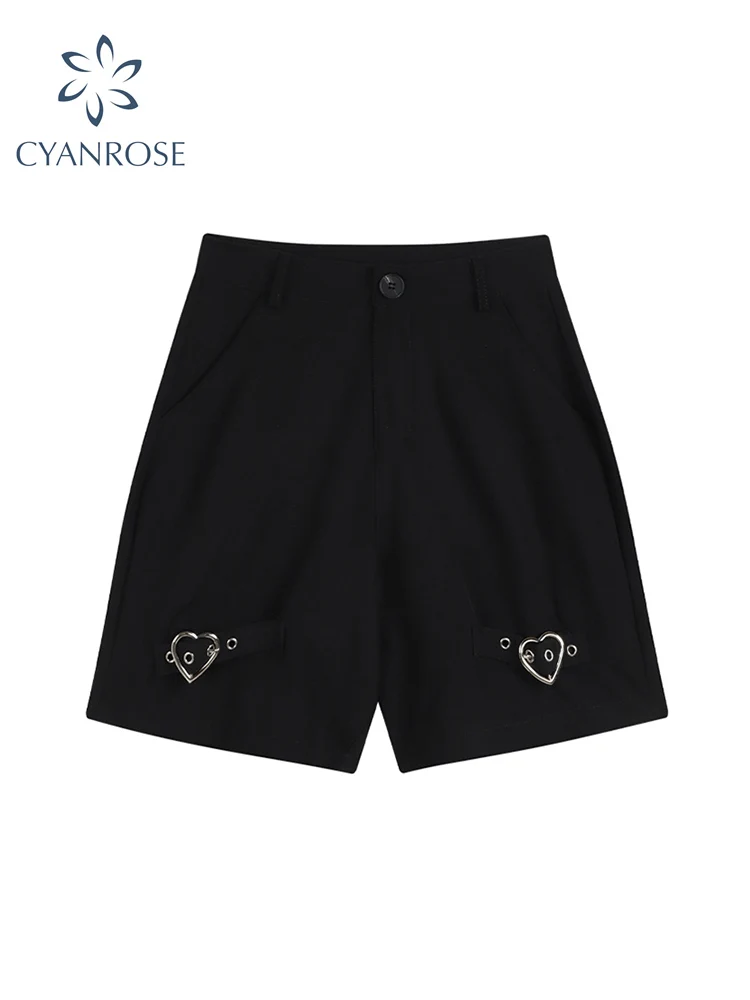 Women Vintage Gothic Black Shorts Wide Leg Knee Length Pants Loose Hip Hop Streetwear Harajuku High Waist Femme Y2k Punk Trouser
Women Vintage Gothic Black Shorts Wide Leg Knee Length Pants Loose Hip Hop Streetwear Harajuku High Waist Femme Y2k Punk Trouser
