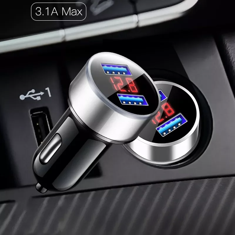Car Charger LCD Smart Charge Dual USB Mobile Phone LED Car-Charger For Huawei Xiaomi Samsung s7 iPhone 11 Pro 8 Plus USB Adapter
Car Charger LCD Smart Charge Dual USB Mobile Phone LED Car-Charger For Huawei Xiaomi Samsung s7 iPhone 11 Pro 8 Plus USB Adapter