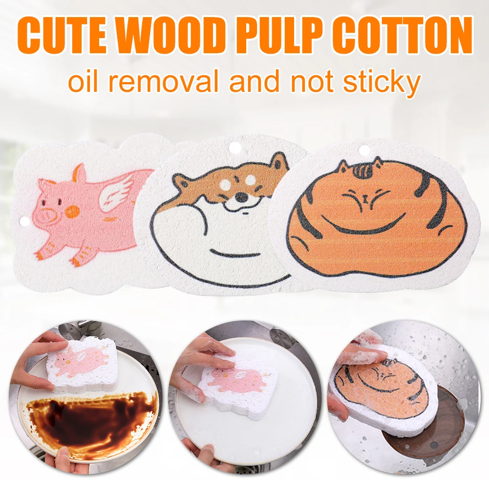 1PC Cartoon Compressed Magic Wood Pulp Cotton Non-stick Oil Multifunctional Household Kitchen Rag Towel Roll Dishwashing Sponge
1PC Cartoon Compressed Magic Wood Pulp Cotton Non-stick Oil Multifunctional Household Kitchen Rag Towel Roll Dishwashing Sponge