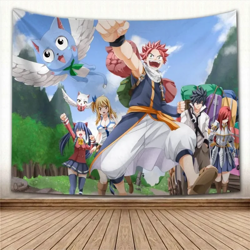 Nice Fairy Tail Anime Tapestry Colorful Psychedelic Decorative Carpet Wall Fabric For Living Room Bedroom Tapestries Accessories
Nice Fairy Tail Anime Tapestry Colorful Psychedelic Decorative Carpet Wall Fabric For Living Room Bedroom Tapestries Accessories