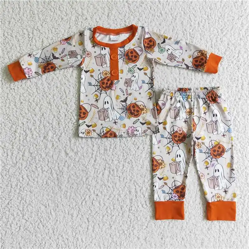 Halloween Pumpkin Kids Boy Horror Nightwear Children Ghost Candy Long Sleeve Set Flower Pants Wholesale Outfit Toddler Pajamas
Halloween Pumpkin Kids Boy Horror Nightwear Children Ghost Candy Long Sleeve Set Flower Pants Wholesale Outfit Toddler Pajamas