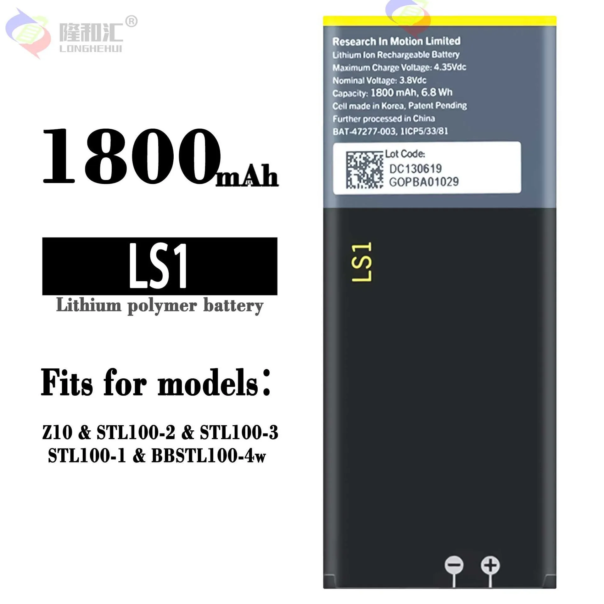 

LS1 Orginal Replacement Battery For BlackBerry Z10 STL100-2-1-3 BBSTL100-4W BAT-47277-003 Mobile Phone High Quality Batteries