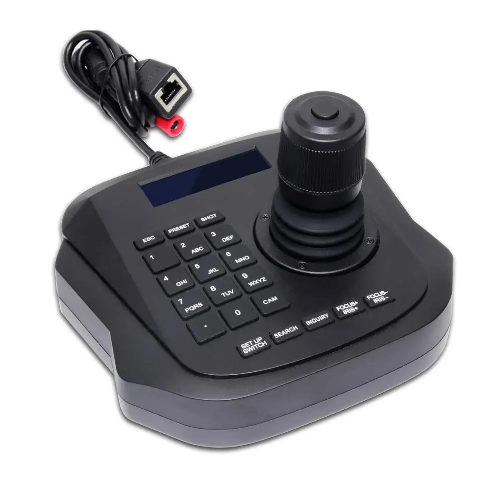 Joystick IP PTZ Controller Network Keyboard with LCD Display for High Speed PTZ Dome IP Cameras
Joystick IP PTZ Controller Network Keyboard with LCD Display for High Speed PTZ Dome IP Cameras