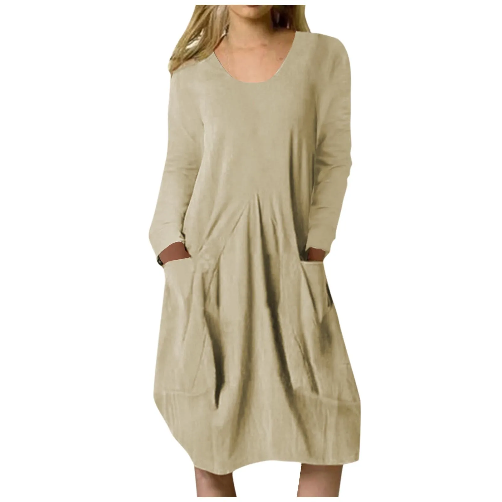 2022 Fall Cotton Linen Loose Casual Solid Color Pocket Long Sleeve Dress Women Vestidos платье женское Dresses For Women 2022
2022 Fall Cotton Linen Loose Casual Solid Color Pocket Long Sleeve Dress Women Vestidos платье женское Dresses For Women 2022