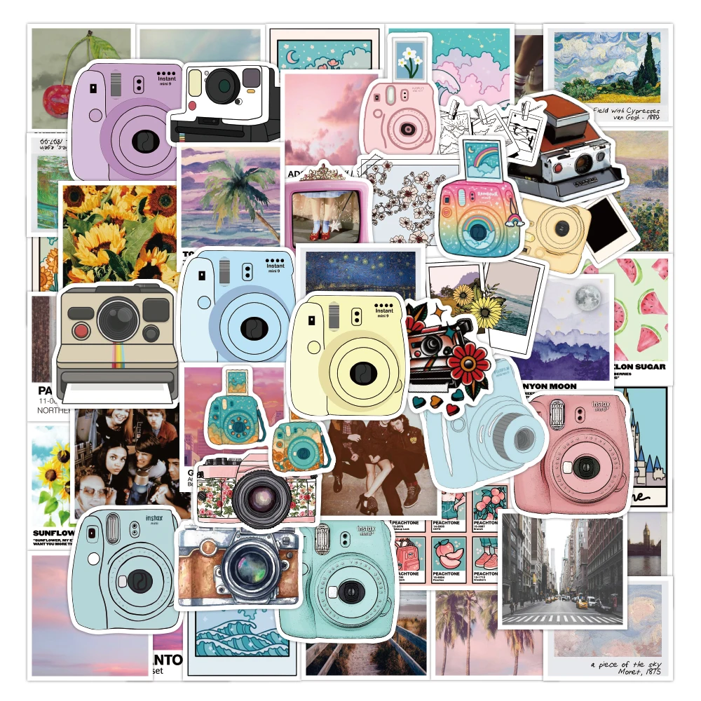 50PCS Cartoon Camera Landscape Art Cute Stickers Aesthetics For Luggage Laptop Skateboard Phone Pencil Case Notebook Decals Kids
50PCS Cartoon Camera Landscape Art Cute Stickers Aesthetics For Luggage Laptop Skateboard Phone Pencil Case Notebook Decals Kids