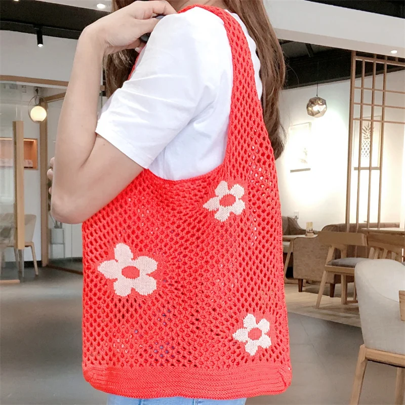 INS Korean Shoulder Bag Flower Designer Simple Knitting Hollow Out Shoulder Beach Bag Casual Laziness-Style Handbag For Women
INS Korean Shoulder Bag Flower Designer Simple Knitting Hollow Out Shoulder Beach Bag Casual Laziness-Style Handbag For Women