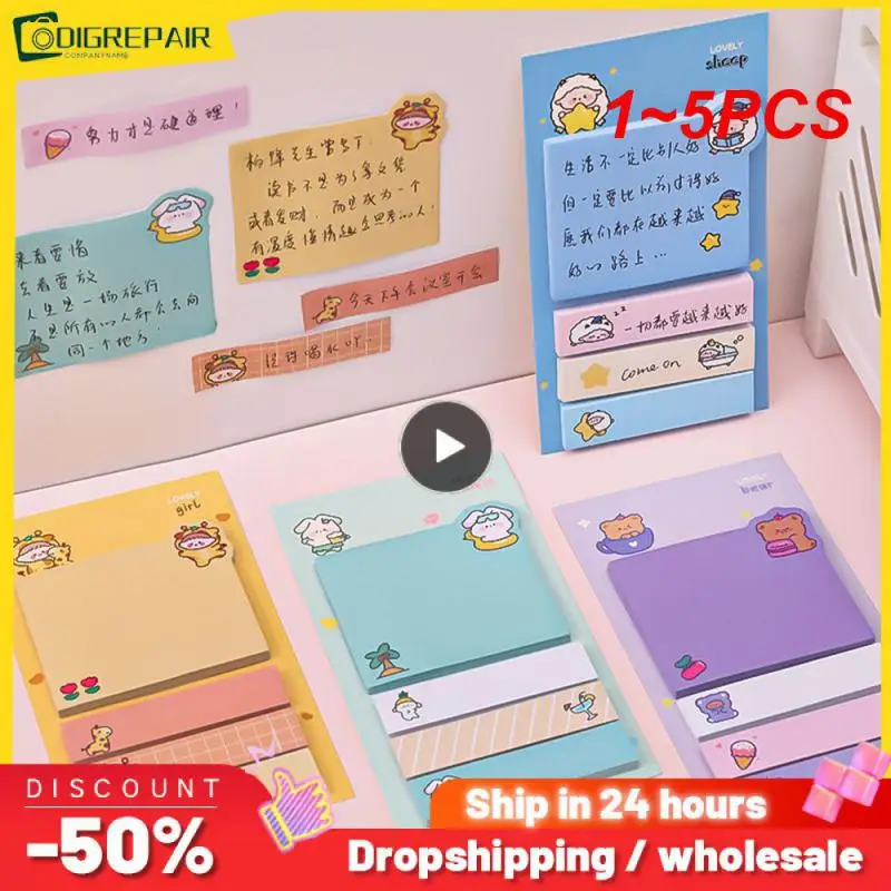 1~5PCS Kawaii Paper Sticky Notes Creative Notepad Memo Pads Office School Stationery Adhesive Stickers Posted it
1~5PCS Kawaii Paper Sticky Notes Creative Notepad Memo Pads Office School Stationery Adhesive Stickers Posted it