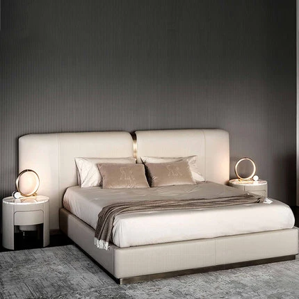 Nordic simple style wooden comfortable doble bed with two round mini nightstands best price bed sets for hotel apartment bedroom
Nordic simple style wooden comfortable doble bed with two round mini nightstands best price bed sets for hotel apartment bedroom