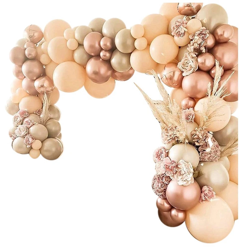 116 Pcs Blush Balloon Garland Arch Kit, Pastel Ivory Nude Brown Rose Gold Confetti Metallic Latex Balloons Arch Kit
116 Pcs Blush Balloon Garland Arch Kit, Pastel Ivory Nude Brown Rose Gold Confetti Metallic Latex Balloons Arch Kit