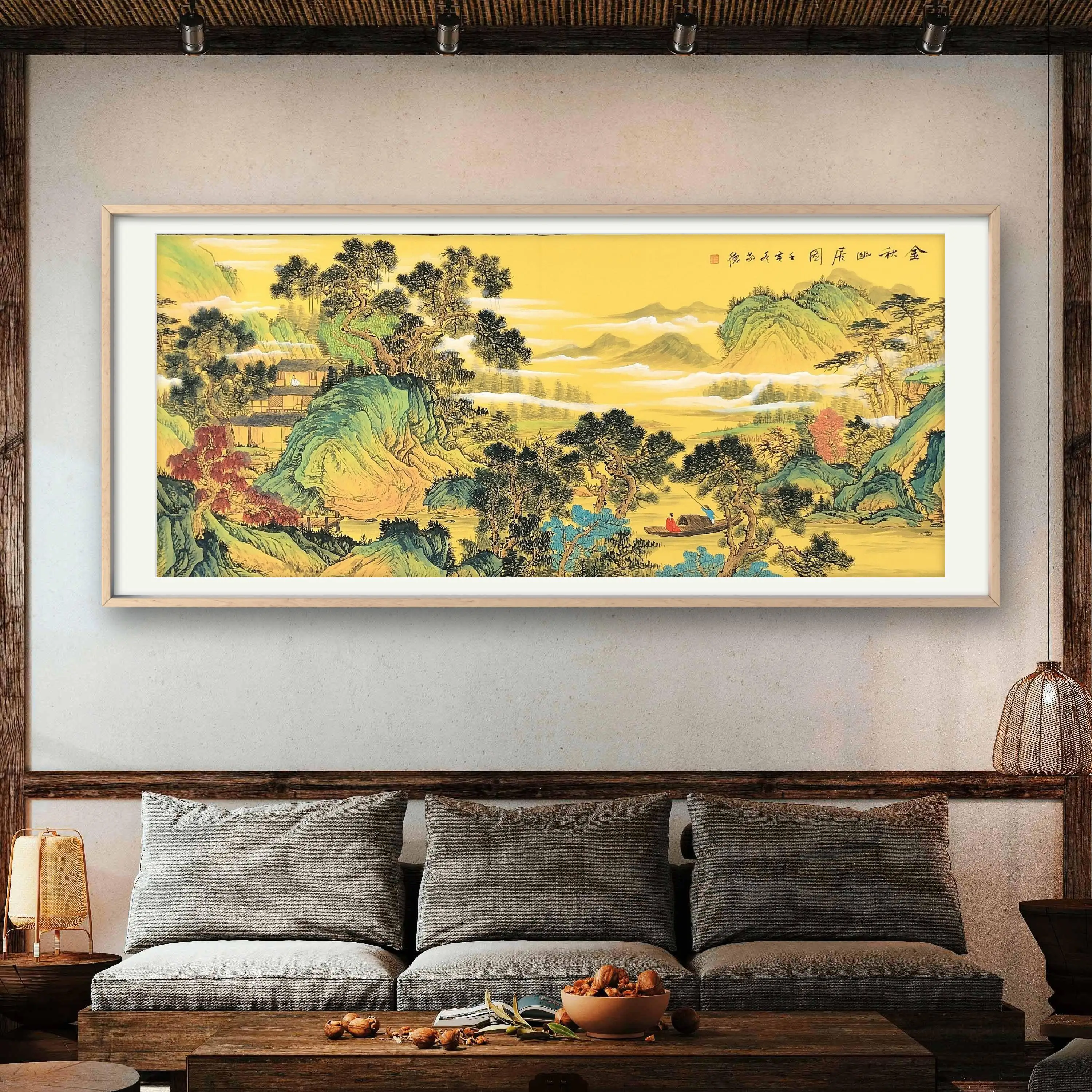 Chinese antique painting master authentic hand painting golden autumn retreat map office sofa wall art
Chinese antique painting master authentic hand painting golden autumn retreat map office sofa wall art