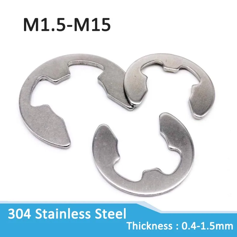 M1.5 M2 M2.5 M3 M3.5 M4 M5 M6 M7 to M15 304 Stainless Steel Shaft Bearing Retaining Ring Washer Snap Collar E Type Clip Circlip
M1.5 M2 M2.5 M3 M3.5 M4 M5 M6 M7 to M15 304 Stainless Steel Shaft Bearing Retaining Ring Washer Snap Collar E Type Clip Circlip