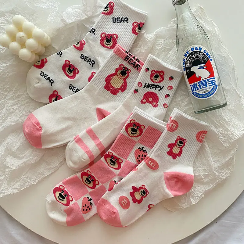 9Pcs Cartoon Anime Socks Cute Bear Cute Print White Pink Funny Animal Picture Harajuku Fashion Kawaii Girls Socks Christmas Gift
9Pcs Cartoon Anime Socks Cute Bear Cute Print White Pink Funny Animal Picture Harajuku Fashion Kawaii Girls Socks Christmas Gift