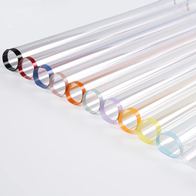 58*58cm/Pcs 20Pcs/Lot Waterproof Cellophane Transparent Flower Wrapping Paper with Printed Colorful Edge
58*58cm/Pcs 20Pcs/Lot Waterproof Cellophane Transparent Flower Wrapping Paper with Printed Colorful Edge
