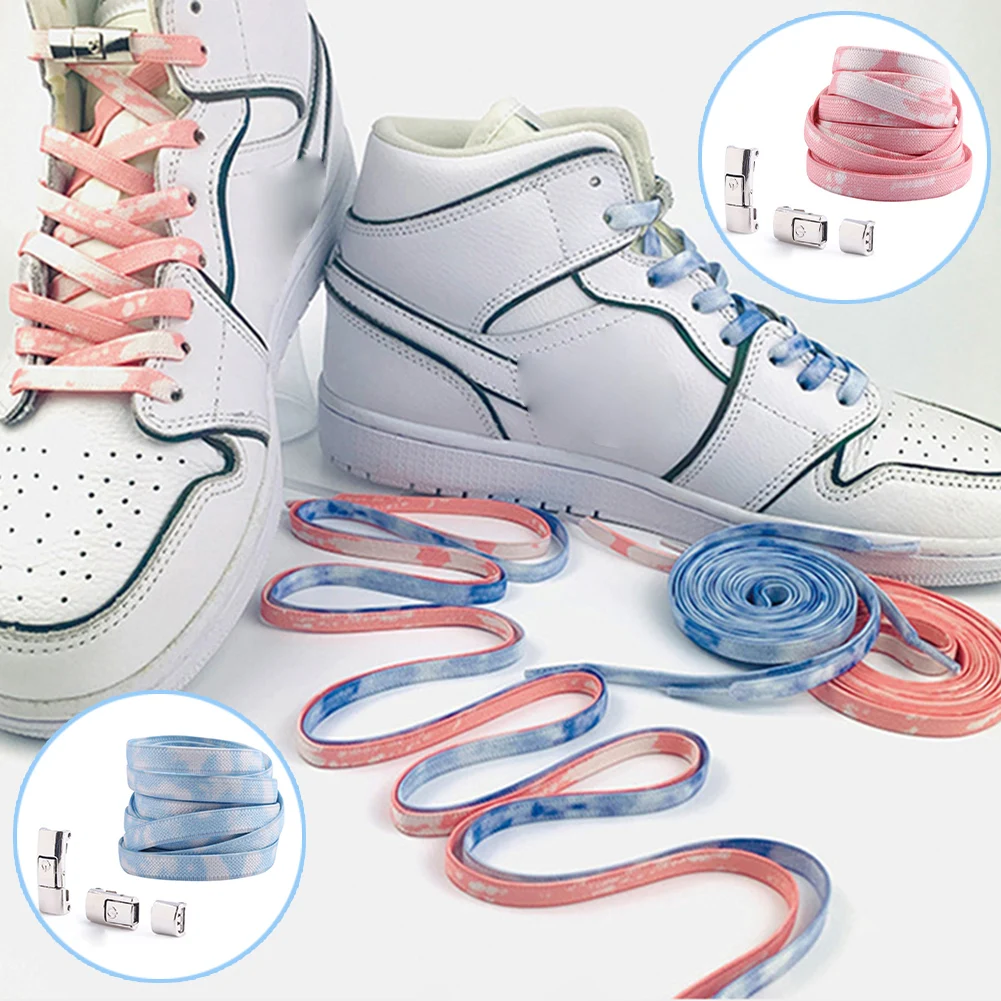 

Новые шнурки с магнитным замком, эластичные шнурки без завязывания, яркие шнурки для обуви, шнурки для детей и взрослых, для ленивых, один ра...