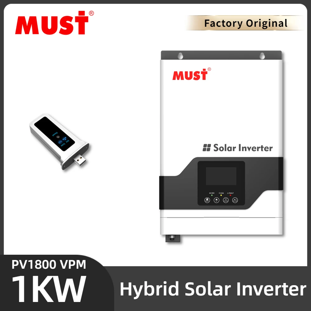 Внутрисетевой Гибридный солнечный инвертор MUST PV18 VPM 1 кВт MPPT 1 кВт, встроенный контроллер заряда 70 А, высокая частота с Wi-Fi-разъемом
Внутрисетевой Гибридный солнечный инвертор MUST PV18 VPM 1 кВт MPPT 1 кВт, встроенный контроллер заряда 70 А, высокая частота с Wi-Fi-разъемом