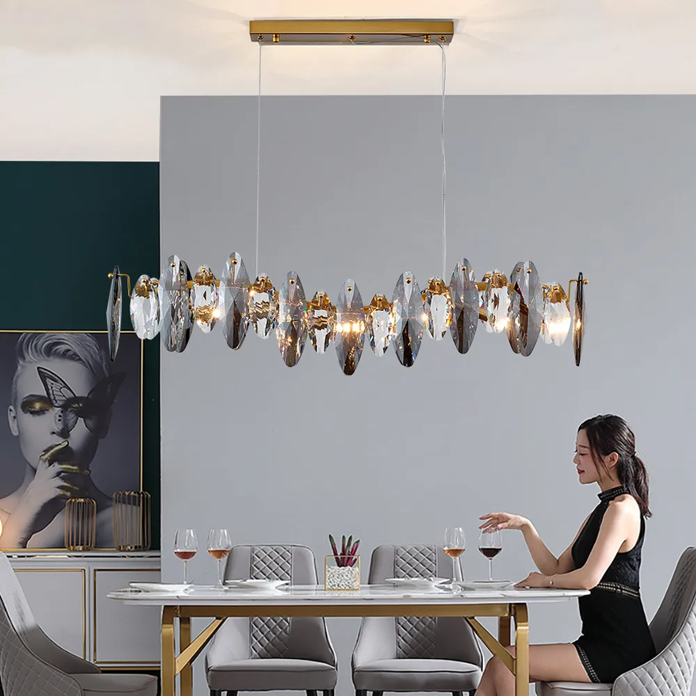 Modern Long Restaurant Crystal Pendant Light High-end Hotel Villa LED Living Room Chandelier Creative Bar Club Art Hanging Lamps
Modern Long Restaurant Crystal Pendant Light High-end Hotel Villa LED Living Room Chandelier Creative Bar Club Art Hanging Lamps