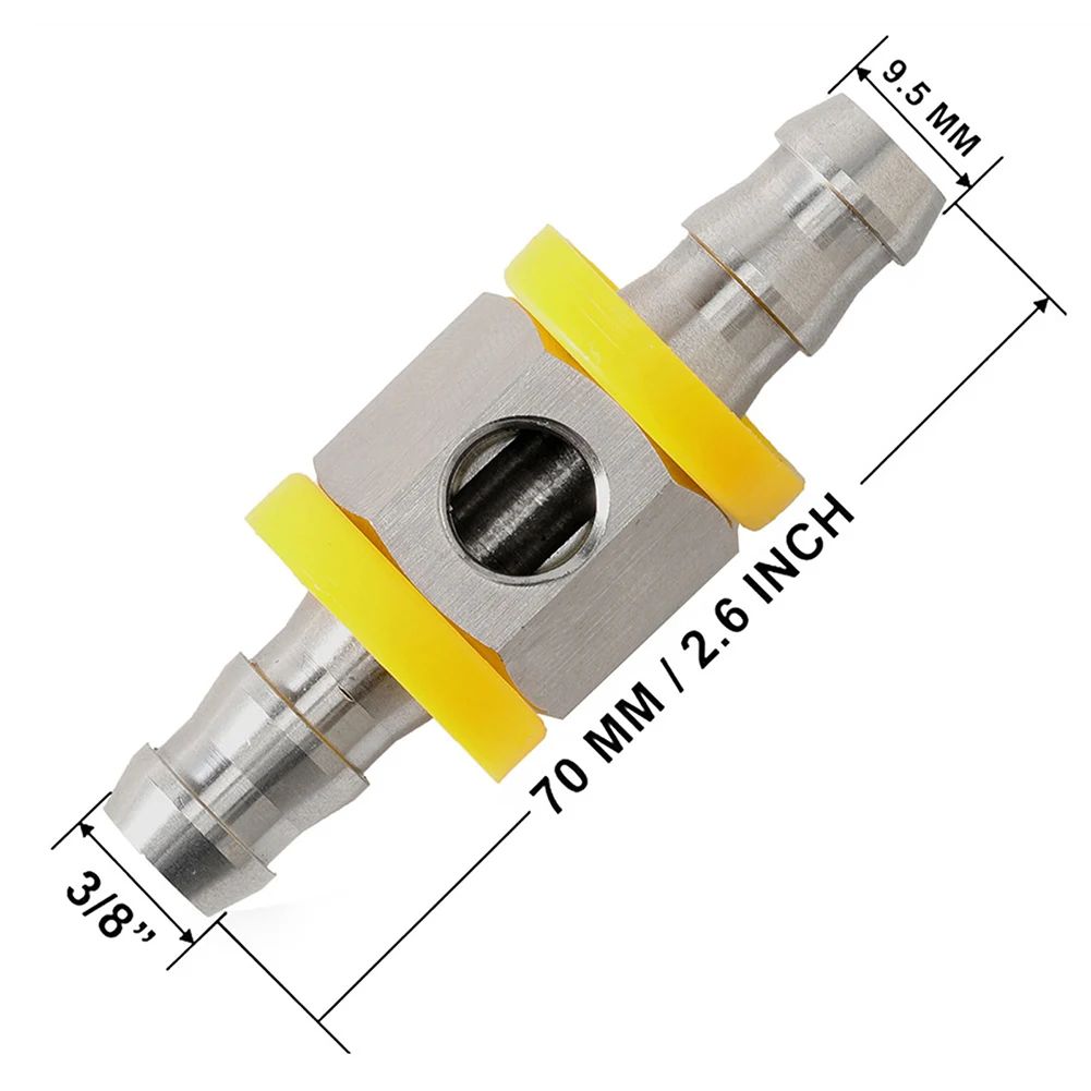 Fuel Pressure Fuel Pressure Fitting Adapter 3/8 Inch Adapter Yellow 1 X 3/8 Inch Fuel Line Silver Stainless Steel
Fuel Pressure Fuel Pressure Fitting Adapter 3/8 Inch Adapter Yellow 1 X 3/8 Inch Fuel Line Silver Stainless Steel