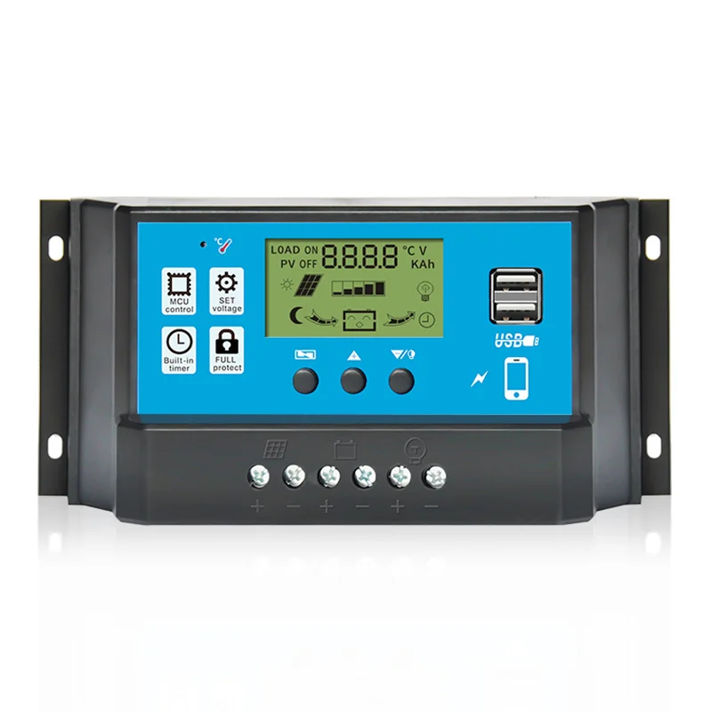Easy To Install 10A 20A 30A 12V/24V AUTO Adapt Solar Controller LCD Display 5V/2A Dual USB Output Solar Charger
Easy To Install 10A 20A 30A 12V/24V AUTO Adapt Solar Controller LCD Display 5V/2A Dual USB Output Solar Charger