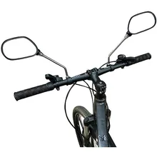 The rear view mirror of the electric bicycle rotates 360 degrees and the back of the bicycle mirror has a reflective plate