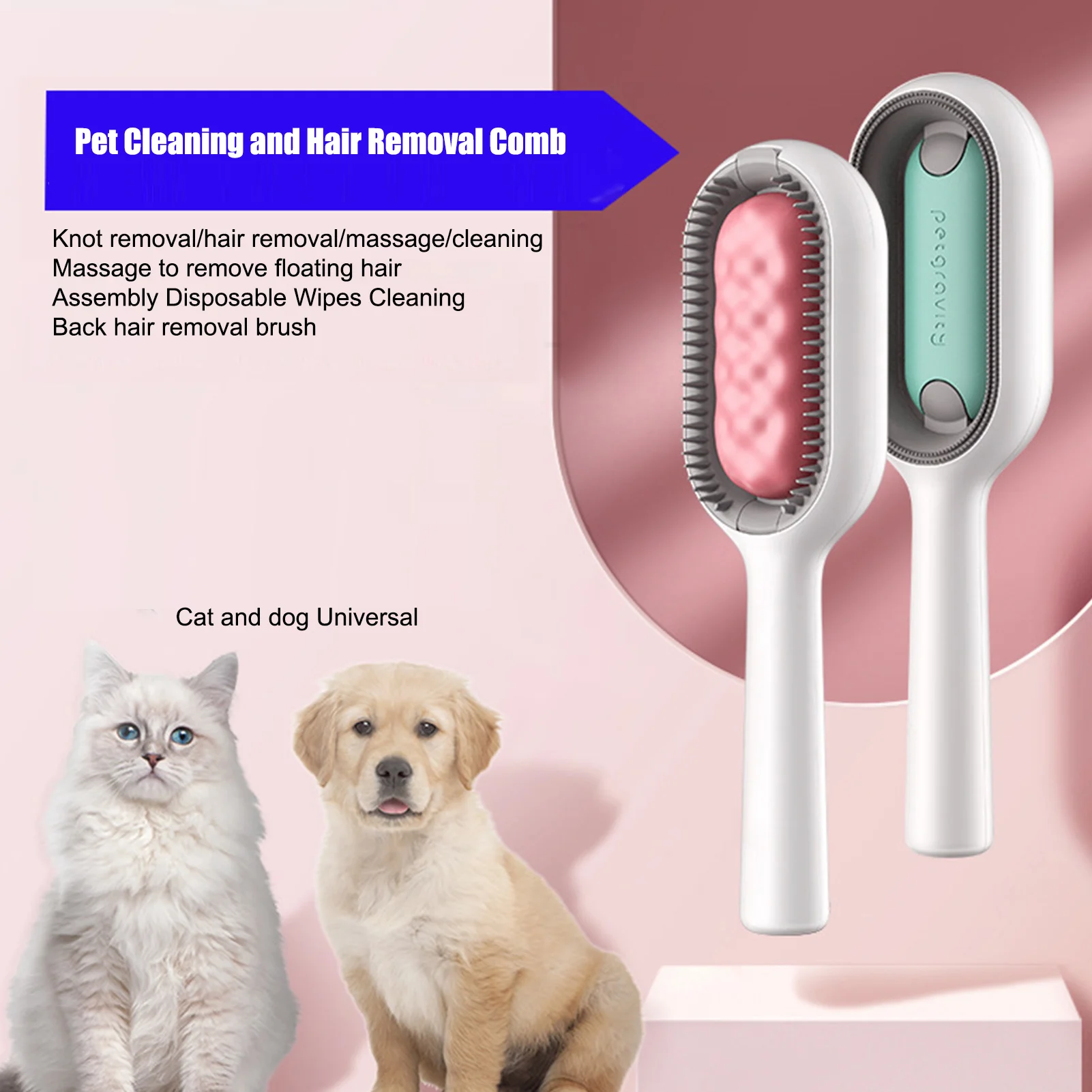Multi-functional Pet Hair Remover Comb Self-Cleaning Travel Cleaning Brush Dog Cat Grooming Massage Tools For Clothing Bedding
Multi-functional Pet Hair Remover Comb Self-Cleaning Travel Cleaning Brush Dog Cat Grooming Massage Tools For Clothing Bedding