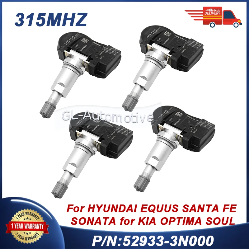 4 шт. датчик давления в шинах TPMS для KIA OPTIMA SORENTO SOUL HYUNDAI SONATA ACCENT 52933-3N000 315 МГц
4 шт. датчик давления в шинах TPMS для KIA OPTIMA SORENTO SOUL HYUNDAI SONATA ACCENT 52933-3N000 315 МГц