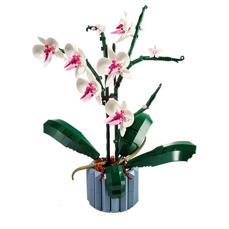 

Конструктор Орхидея MOC 608 10311, 10133 шт., букет-бабочка, растение, бонсай, сборная игрушка для взрослых, подарок для девочек, День святого Валентина