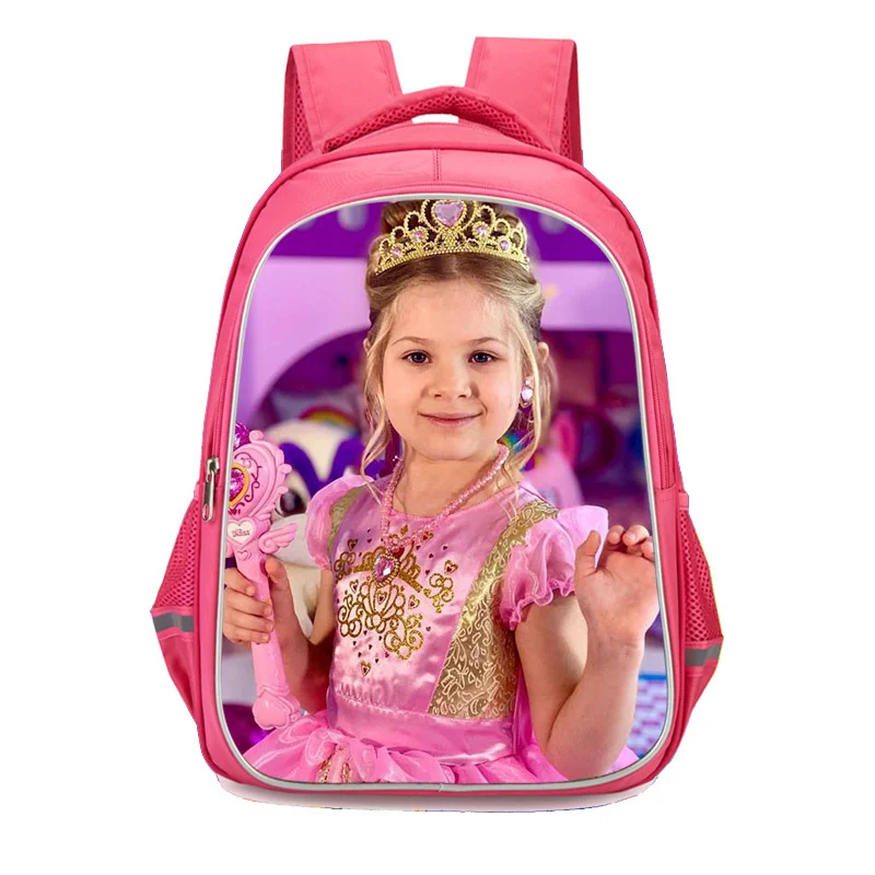 

New Girls School Backpack Little Black Girl Diana Show Print Primary School Bags 6-10 Years Children Bookbag Kids Satchel