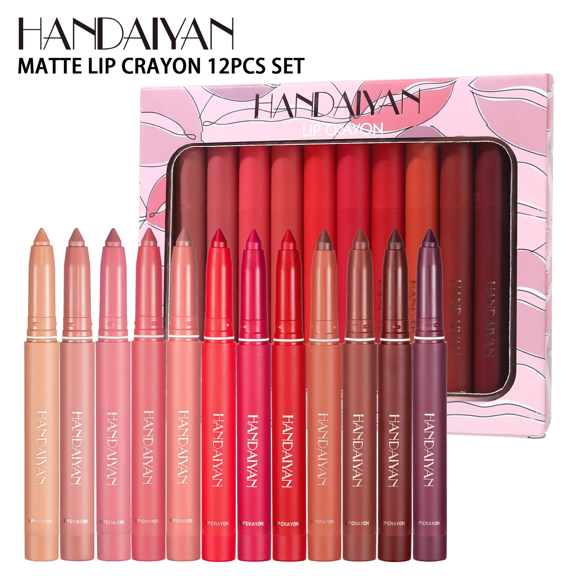 12 Color Velvet Lipstick Set Matte Lip Liner Beauty Glazed Lip Care Long Lasting Waterproof Lips Brand Luxury Makeup Cosmetics
12 Color Velvet Lipstick Set Matte Lip Liner Beauty Glazed Lip Care Long Lasting Waterproof Lips Brand Luxury Makeup Cosmetics