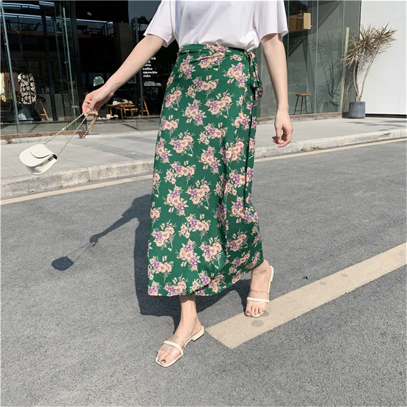 Women 2022 New Fashion Vintage Floral Print Chiffon Skirts Casual Tie Split Wrap Skirt Women Clothes Summer Skirts Hot Sale
Women 2022 New Fashion Vintage Floral Print Chiffon Skirts Casual Tie Split Wrap Skirt Women Clothes Summer Skirts Hot Sale
