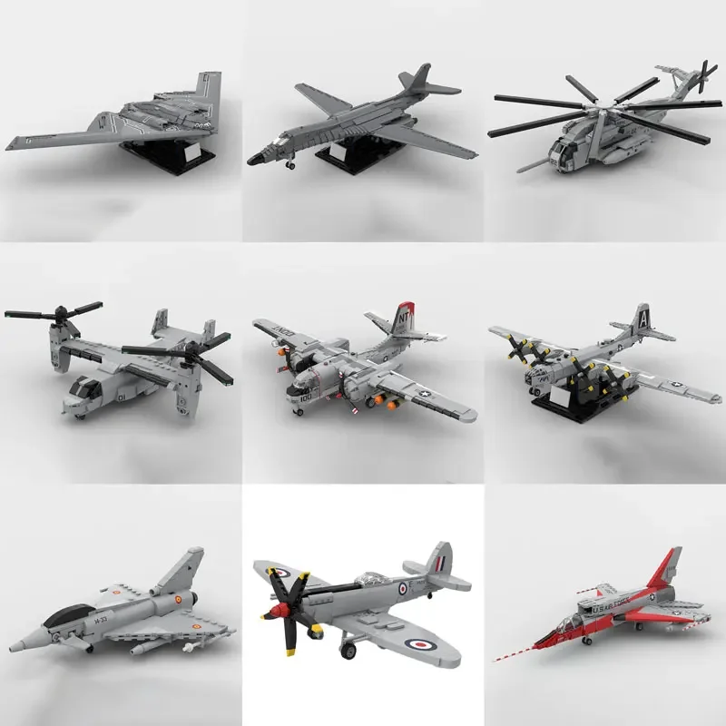 Военная серия Moc, строительные блоки, национальная знаменитая модель истребителя, технология, самолет, кирпичи в сборе, бомбардировщик, игрушка для детей B1 B2
Военная серия Moc, строительные блоки, национальная знаменитая модель истребителя, технология, самолет, кирпичи в сборе, бомбардировщик, игрушка для детей B1 B2