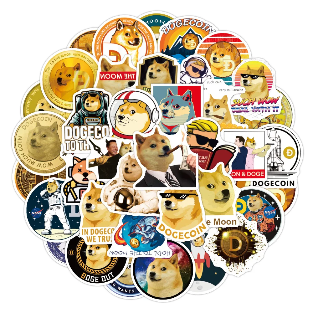 10/30/50PCS Cartoon Dogecoin Bitcoin Sticker Decal Laptop Phone Guitar Luggage Skateboard Kids Toys PVC Sticker Wholesale
10/30/50PCS Cartoon Dogecoin Bitcoin Sticker Decal Laptop Phone Guitar Luggage Skateboard Kids Toys PVC Sticker Wholesale
