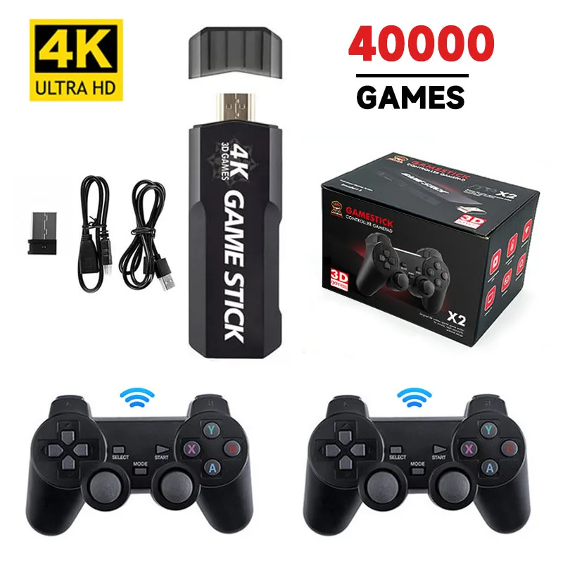 Game Stick 4K Retro Video Games Console 2.4G Double Wireless Controller 128G Built In 40000 Games for PS1/GBA Christmas Gift
Game Stick 4K Retro Video Games Console 2.4G Double Wireless Controller 128G Built In 40000 Games for PS1/GBA Christmas Gift