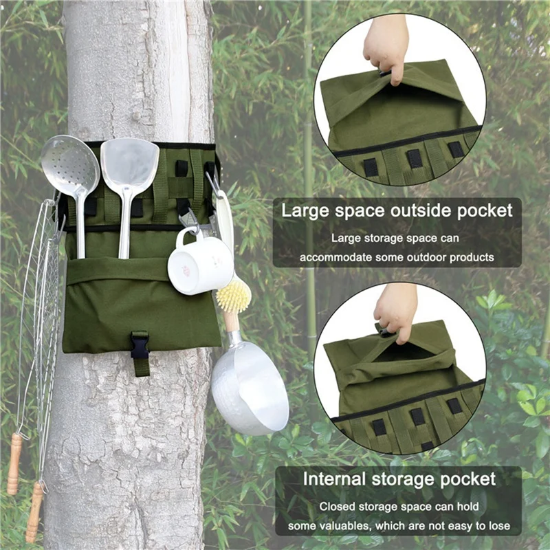 Rectangle Outdoor Camping Cookware Holder Hanging Folding Tableware Storage Bag Multi-Purpose Fine Camping Bag
Rectangle Outdoor Camping Cookware Holder Hanging Folding Tableware Storage Bag Multi-Purpose Fine Camping Bag