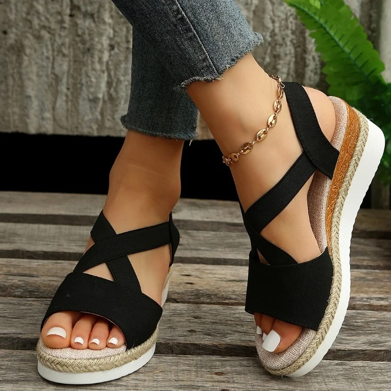 Women's Open Toe Platform Wedge Sandals 2023 Summer Plus Size Espadrilles Sandals for Women Retro Outdoor Ladies Casual Shoes
Women's Open Toe Platform Wedge Sandals 2023 Summer Plus Size Espadrilles Sandals for Women Retro Outdoor Ladies Casual Shoes