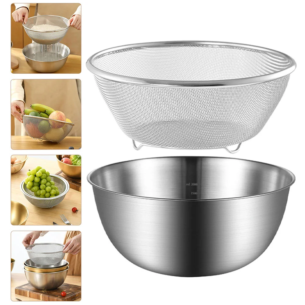 Stainless Steel Drain Basket Rice Strainer Fine Mesh Strainers Kitchen Vegetable Noodles Bowl Colander Washing Machine Metal
Stainless Steel Drain Basket Rice Strainer Fine Mesh Strainers Kitchen Vegetable Noodles Bowl Colander Washing Machine Metal