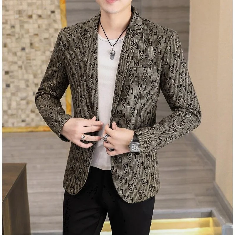Mens Blazers Spring Fashion High-Quality Men's Korean Version The Printed Slim Formal Wedding Party Prom Suit Jacket M-3XL
Mens Blazers Spring Fashion High-Quality Men's Korean Version The Printed Slim Formal Wedding Party Prom Suit Jacket M-3XL
