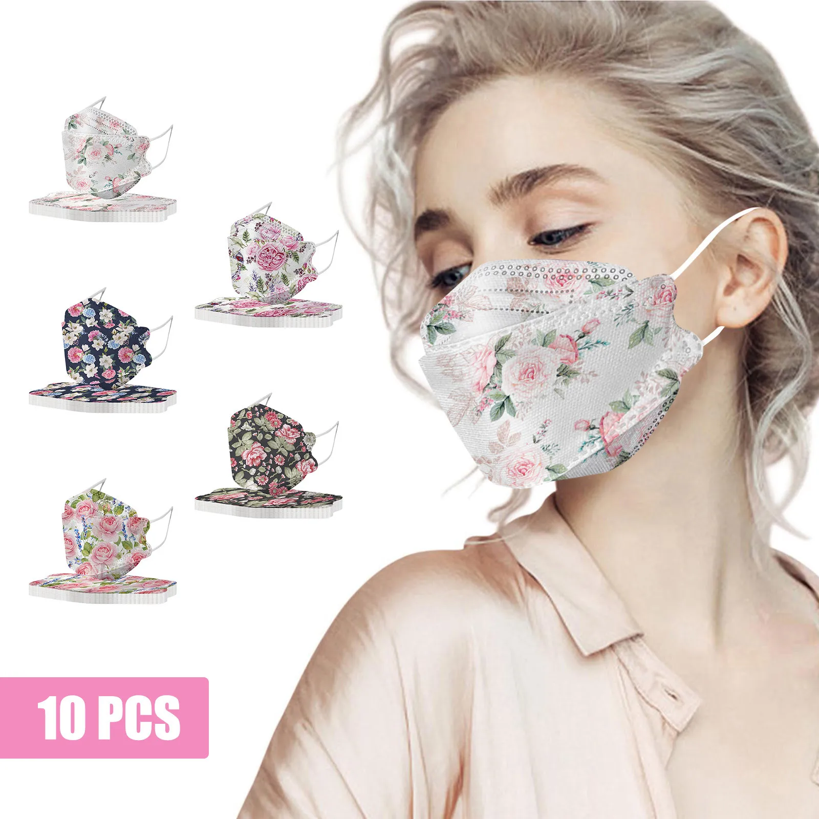 10PCS Adult's Flowers Printed Fish Mask Outdoor Prevention Face Masks 3ply For Woman Dustproof Party Decoration Facemask Masques
10PCS Adult's Flowers Printed Fish Mask Outdoor Prevention Face Masks 3ply For Woman Dustproof Party Decoration Facemask Masques