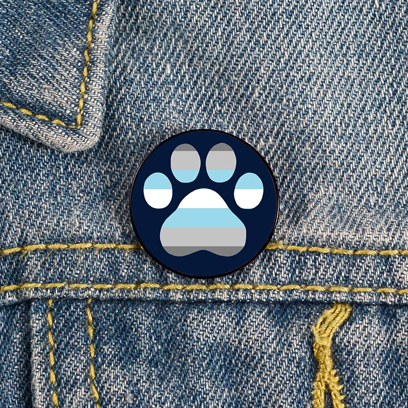 Cat Paw Demiboy Flag Pin Custom Brooches Shirt Lapel teacher tote Bag backpacks Badge Cartoon gift brooches pins for women
Cat Paw Demiboy Flag Pin Custom Brooches Shirt Lapel teacher tote Bag backpacks Badge Cartoon gift brooches pins for women