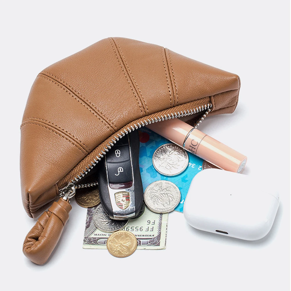 Luxury Genuine Leather Women Coin Purse Fancy Croissant Fashion Lady Small Zip Hobo Wallet Brand Retro Mini Makeup Pouch Bag
Luxury Genuine Leather Women Coin Purse Fancy Croissant Fashion Lady Small Zip Hobo Wallet Brand Retro Mini Makeup Pouch Bag