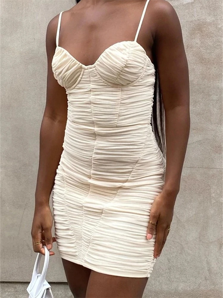 2022 Spring Summer Fashion Corset Ruched Mini Dress Women Sleeveless Party Night Club Summer Gown Sexy Backless Dresses
2022 Spring Summer Fashion Corset Ruched Mini Dress Women Sleeveless Party Night Club Summer Gown Sexy Backless Dresses