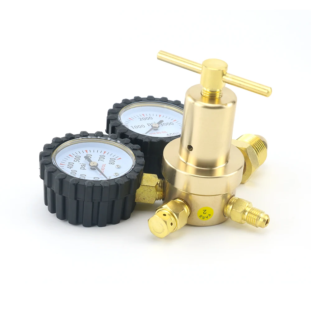 O50 1/4" Brass Nitrogen Regulator Gas Pressure Reducing Valve Connection Gauges CGA580
O50 1/4" Brass Nitrogen Regulator Gas Pressure Reducing Valve Connection Gauges CGA580